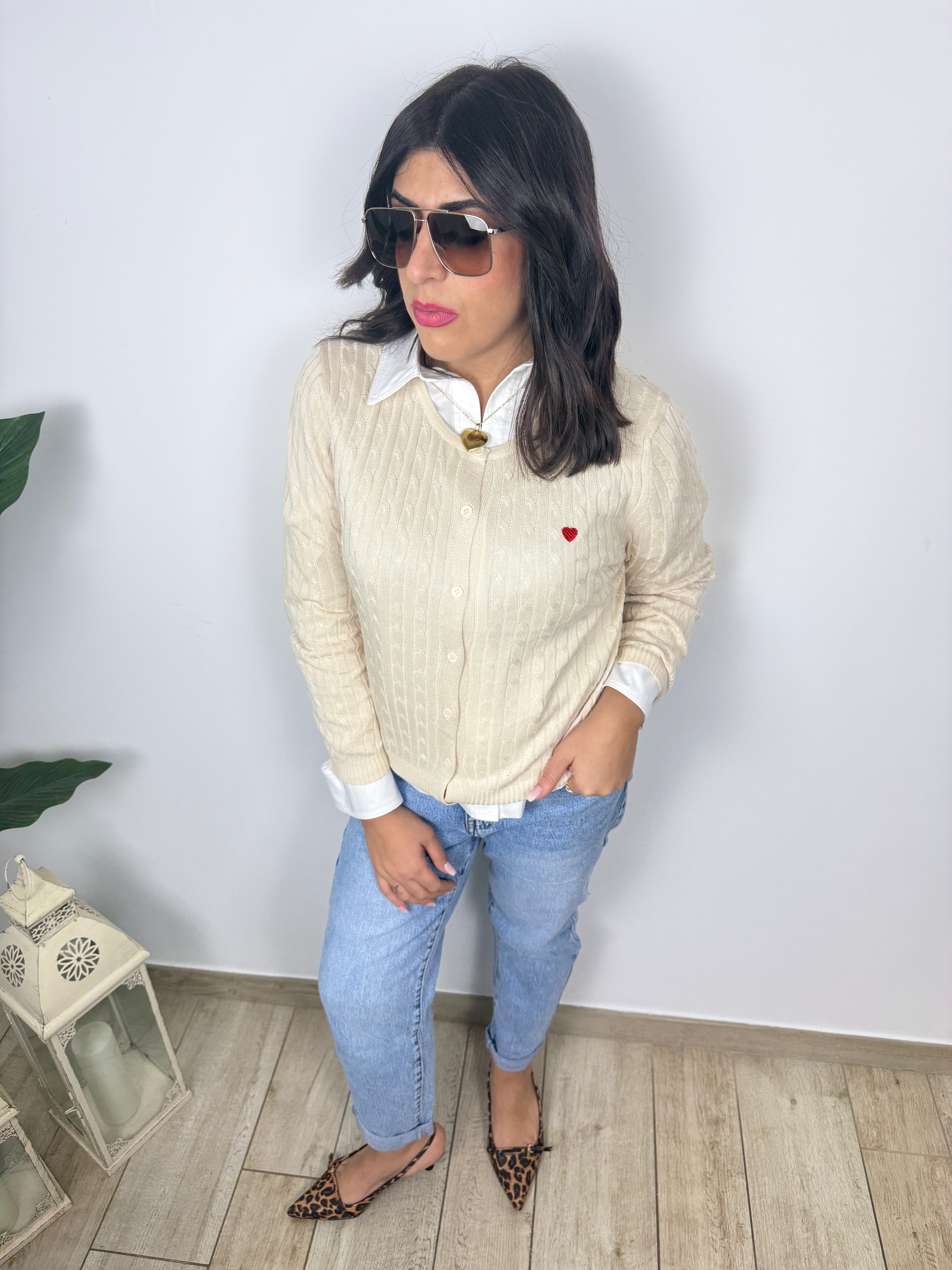 Cardigan cuori